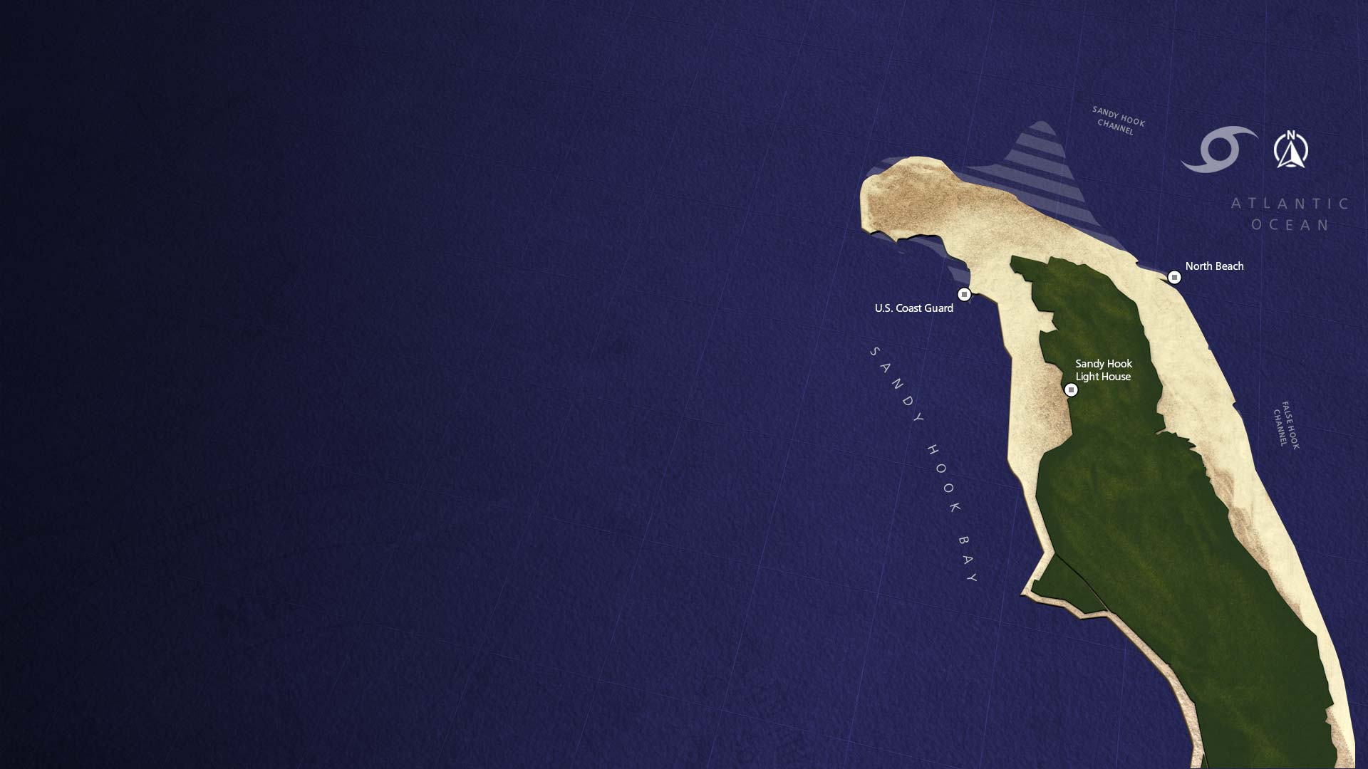 A 1960's era Sandy Hook map.