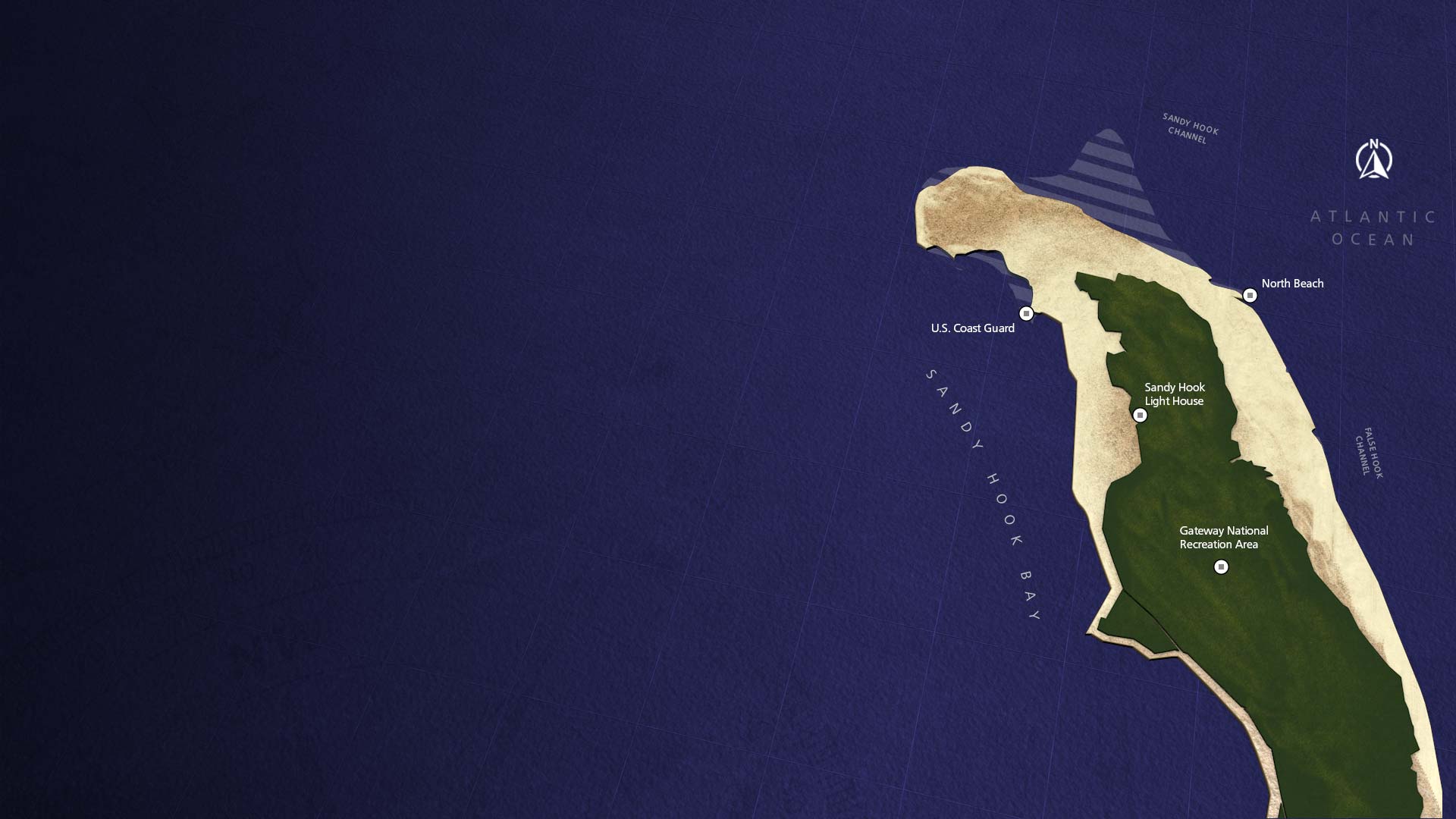A 1970's era Sandy Hook map.